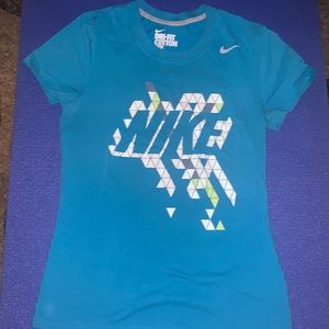 Teal Nike DriFit Tee